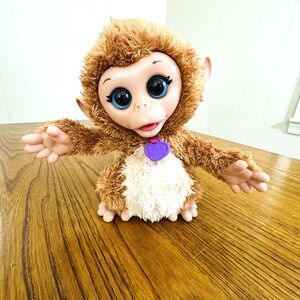 FurReal Friends Monkey Baby Cuddles Giggly Interactive Pet Hasbro 2013 - Working